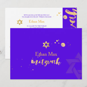 PixDezines DIY color/Stylish Script/Bar Mitzvah Einladung