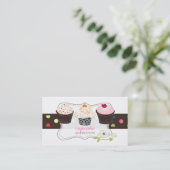 PixDezines diy cupcake Visitenkarte (Stehend Vorderseite)