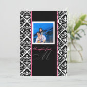 PixDezines diy-Ereignis. monogramm Olivia-Damast Einladung (Stehend Vorderseite)