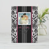 PixDezines diy event+color. monogramm-Damast Einladung (Stehend Vorderseite)