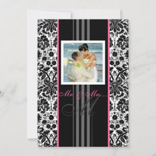 PixDezines diy event+color. monogramm-Damast Einladung