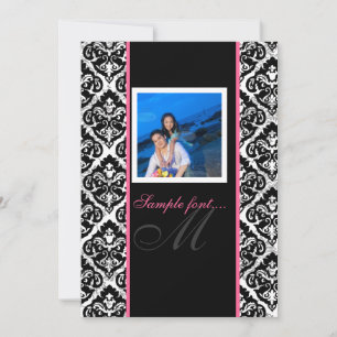 PixDezines DIY-Event.. Monogramm Olivia Damast Einladung