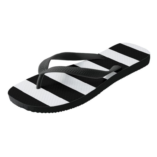 PixDezines DIY Farbanpassbare Streifen Badesandalen (Schrägansicht)