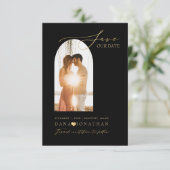 PixDezines DIY-Farbbogenrahmen Minimalistisch Save The Date (Stehend Vorderseite)