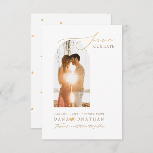 PixDezines DIY-Farbbogenrahmen Save The Date (Vorne/Hinten)