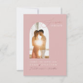 PixDezines DIY Farbe Arch Frame Dusty Pink Save The Date (Vorderseite)