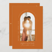 PixDezines DIY Farbe Arch Rahmen Terra Cotta Einladung (Vorne/Hinten)