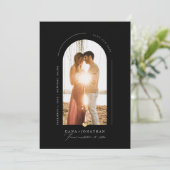 PixDezines DIY Farbe Bogenrahmen Rett Datum Einlad Einladung (Stehend Vorderseite)