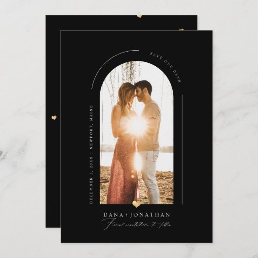 PixDezines DIY Farbe Bogenrahmen Rett Datum Einlad Einladung (Vorne/Hinten)