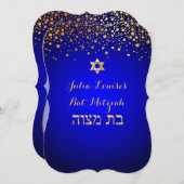 PixDezines DIY Farbe/fleckiger Fledermausmitzvah Einladung (Vorne/Hinten)