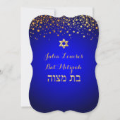 PixDezines DIY Farbe/fleckiger Fledermausmitzvah Einladung (Vorderseite)