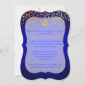 PixDezines DIY Farbe/fleckiger Fledermausmitzvah Einladung (Rückseite)