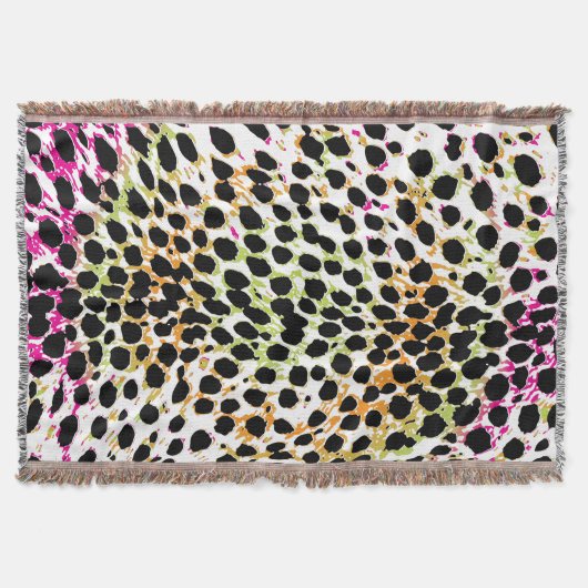 PixDezines DIY Farbe/Gepardendruck Decke (Vorderseite)