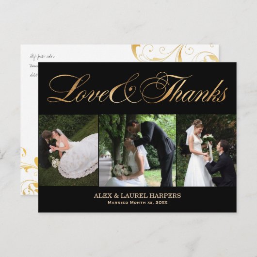 PixDezines DIY Farbe/Hochzeit danke/lustiges Drehb Postkarte (Vorne/Hinten)