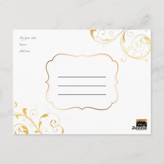 PixDezines DIY Farbe/Hochzeit danke/lustiges Drehb Postkarte (Rückseite)