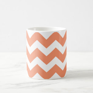 PixDezines DIY Farbe/Koralle/Adj. Chevron Pattern Kaffeetasse