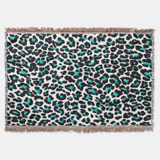 PixDezines DIY Farbe/Leopardruck Decke (Vorderseite)