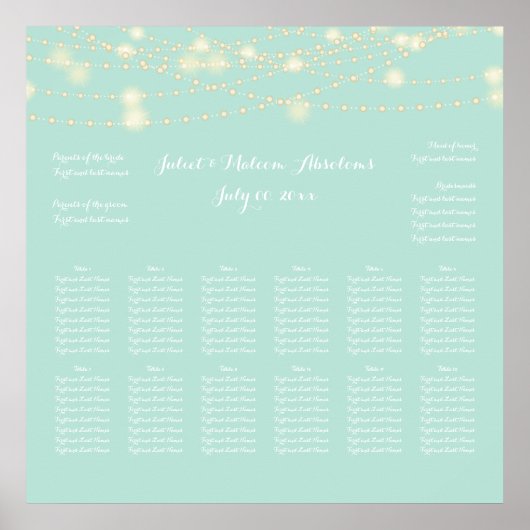 PixDezines DIY Farbe/Lichterketten/Sitzdiagramm Poster (Vorne)