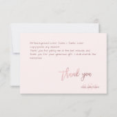 PixDezines DIY Farbe/Monogramm Danke/flach Dankeskarte (Rückseite)