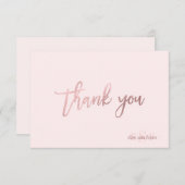 PixDezines DIY Farbe/Monogramm Danke/flach Dankeskarte (Vorne/Hinten)