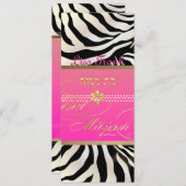 PixDezines DIY Farbe/natürliches Zebra, Bat Mitzva Einladung (Vorne/Hinten)