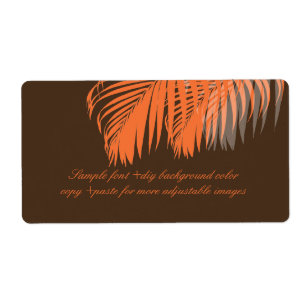 PixDezines DIY-Farbe! orange Palmwedel