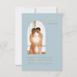 PixDezines DIY Farbe Rahmenbogen Dusty Blue Sparen Save The Date