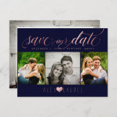 PixDezines DIY Farbe/Rett unserer Date/Imitats Ros Postkarte (Vorne/Hinten)