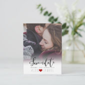 PixDezines DIY Farbe/Rett unseres Datums/unserer K Postkarte (Stehend Vorderseite)