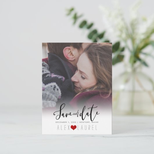 PixDezines DIY Farbe/Rett unseres Datums/unserer K Postkarte (Stehend Vorderseite)