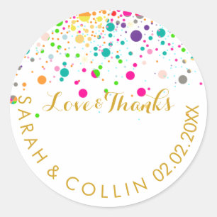 PixDezines DIY Farbe/Schimmer/Regenbogen Punkte Runder Aufkleber