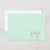 PixDezines DIY Farbe+Schriftart/uAwg/Minze grün RSVP Karte (Vorne/Hinten)