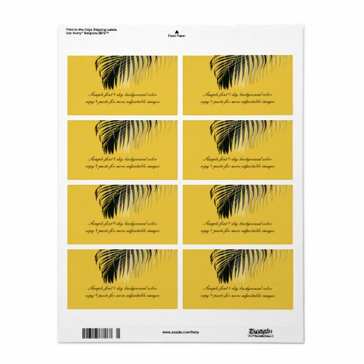 PixDezines DIY Farbe: schwarze Palmfronten (Vorne)