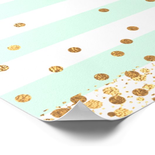 PixDezines DIY Farbe/Streifen Gold Flecken/Sitzplä Poster (Ecke)