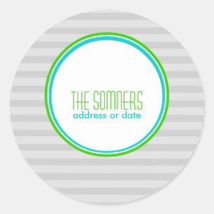 PixDezines DIY-Farben, einfarbig gestreift Runder Aufkleber