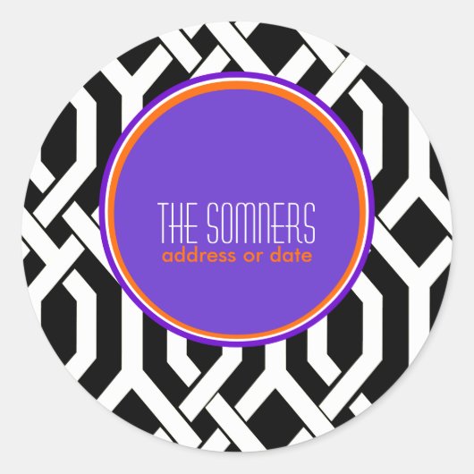 PixDezines DIY Farben, Kew Trellis Runder Aufkleber (Vorderseite)