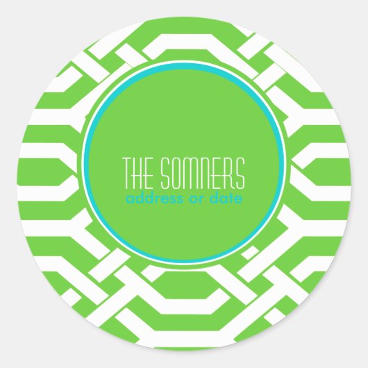 PixDezines DIY Farben, Kew Trellis Runder Aufkleber (Vorderseite)