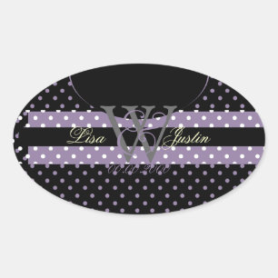 PIxDezines DIY Farben, Punkte etc./Lavendel Ovaler Aufkleber