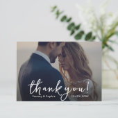 PixDezines DIY Farben Script Vielen Dank Dankeskarte (Stehend Vorderseite)