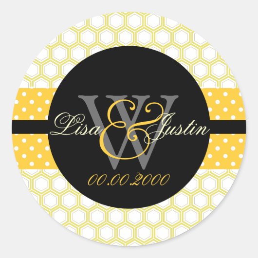 PIxDezines DIY-Farben, Waben Runder Aufkleber (Vorderseite)