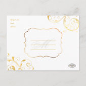 PixDezines-DIY-Farbschrift/Save the Date/Goldschri Ankündigungspostkarte (Rückseite)