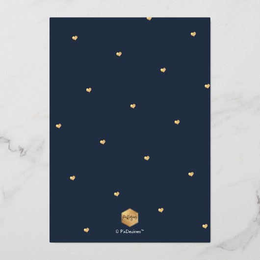 PixDezines DIY Farbskizze Blauer Pfeil Rett Datum Folieneinladung (Rückseite)