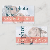 PixDezines DIY Foto+Schriftart Visitenkarte (Vorne/Hinten)
