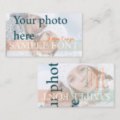 PixDezines DIY Foto+Schriftart Visitenkarte (Vorne/Hinten)