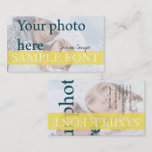 PixDezines DIY Foto+Schriftart Visitenkarte (Vorne/Hinten)