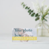 PixDezines DIY Foto+Schriftart Visitenkarte (Stehend Vorderseite)