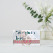 PixDezines DIY Foto+Schriftart Visitenkarte (Stehend Vorderseite)