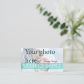 PixDezines DIY Foto+Schriftart Visitenkarte (Stehend Vorderseite)