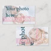 PixDezines DIY Foto+Schriftart Visitenkarte (Vorne/Hinten)