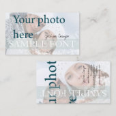 PixDezines DIY Foto+Schriftart Visitenkarte (Vorne/Hinten)